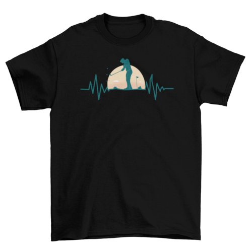 Golf Heartbeat T-shirt