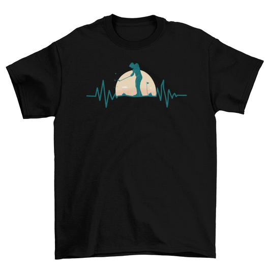Golf Heartbeat T-shirt